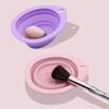 Foldable Makeup Brushes Cleaning Bowl Silicone Gel Cleaner Bowl Soft Cleaning Mat  Women