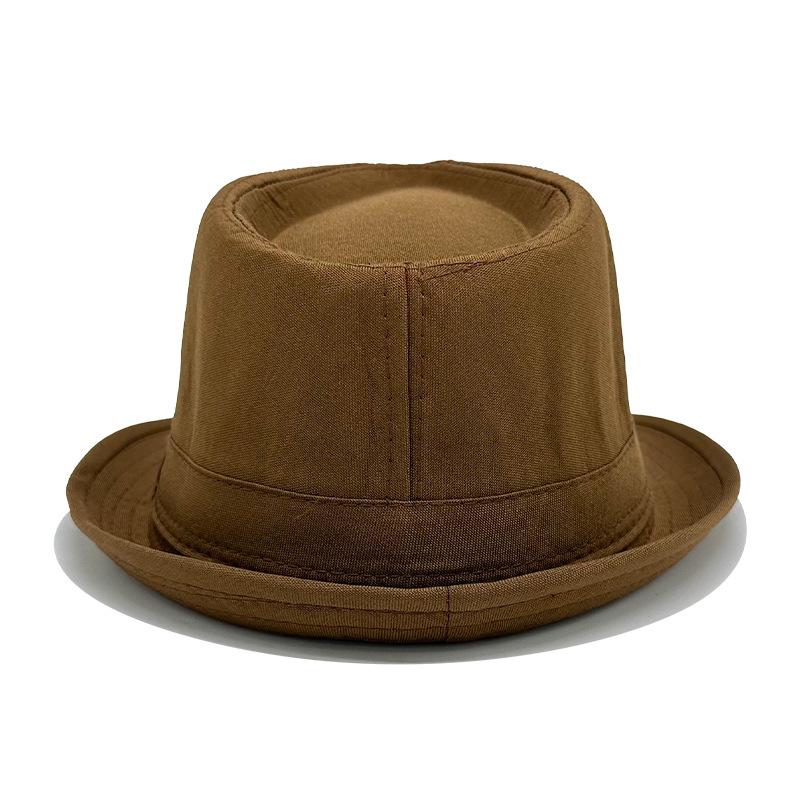 Панама Однотонный Топпер Джазовая Шляпа Солнцезащитная Шляпа Мужская Женская Пара Пара Британская Солнцезащитная Шляпа