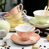 European  Coffee Cup and Plate Two Piece Set Breakfast Cup Coffee Cup Ceramic Water Cup Mug Milk Cup Afternoon Tea