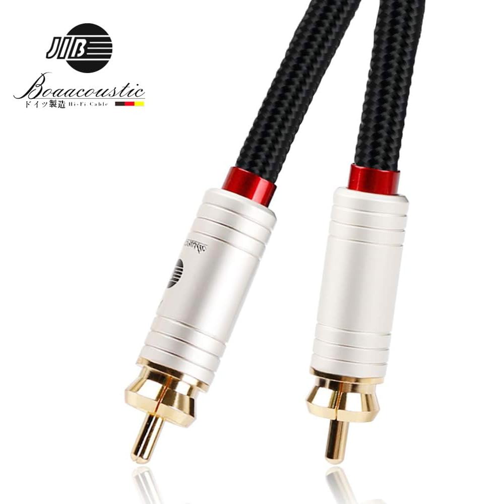 JIB Коаксиальный аудиокабель RCA на RCA, совместимый, длина 1 м (мужской) (мужской) кабель, сабвуферы, усилители, DVD-плееры, Blu-ray плееры, HDTV-телевизоры и т. д.. /
