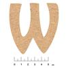 Adhesive MDF Wood Alphabet 7.5cm Letter W