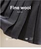 Women's Wool Pleated A-Line Skirt - Autumn/Winter 2025 - High Waist, Slim Fit, School Style, Thick JK Short Skirt