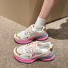 Интернет-знаменитость, женские кроссовки «папины кроссовки» 2025 весна, новая толстая подошва, увеличивающие рост, сетчатые дышащие тонкие нишевые спортивные туфли