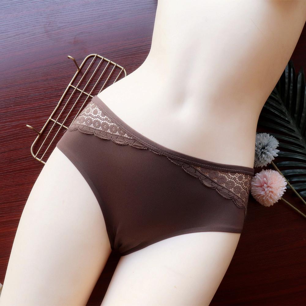 Fashion Simple Women Panties Sexy Hollow Lace Seamless Underwear High Elastic Breathable Mid-waist Women's Briefs