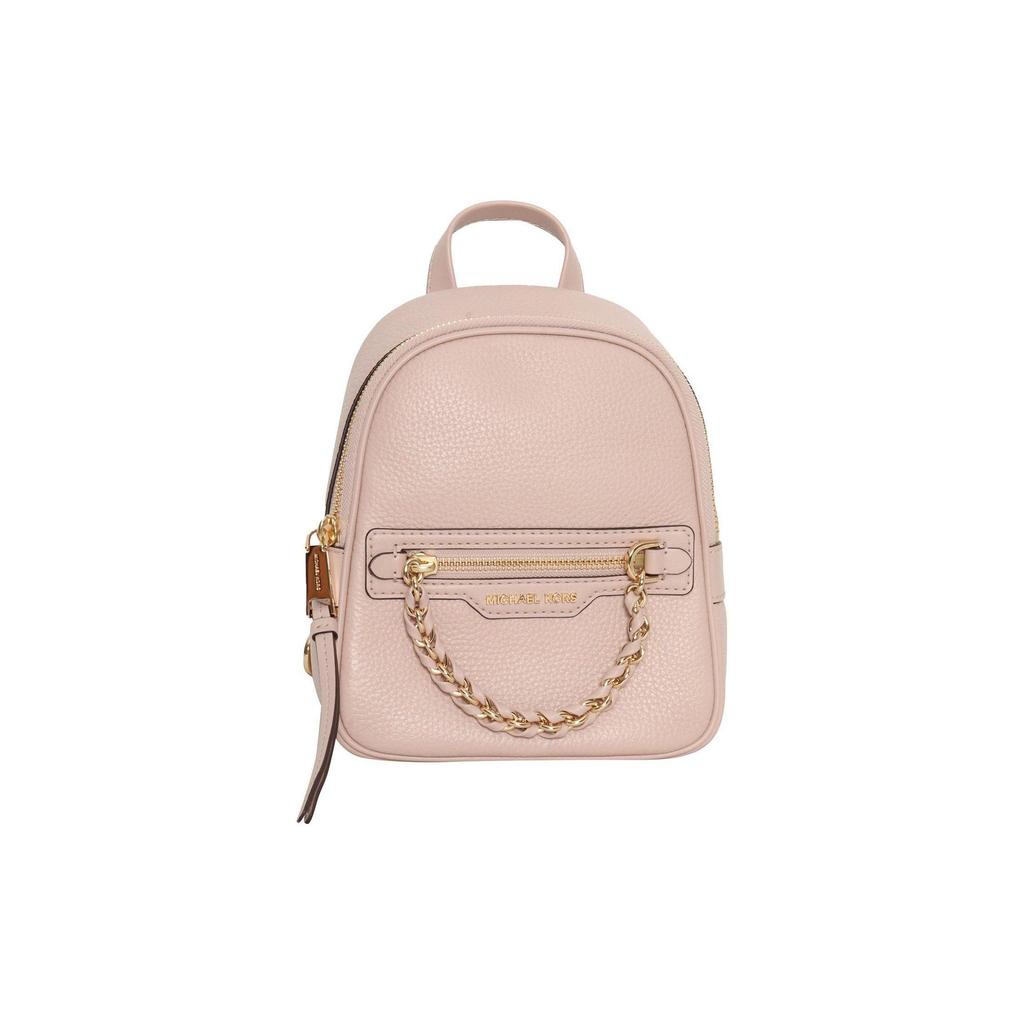 Michael Kors MK Elliot Однотонный Рюкзак с Логотипом-Буквой и Плетеной Цепью на Молнии Женский Рюкзак Розовый 30F3G5EB0L-187