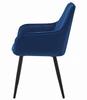 NANA chair - navy blue velvet / black legs x 2