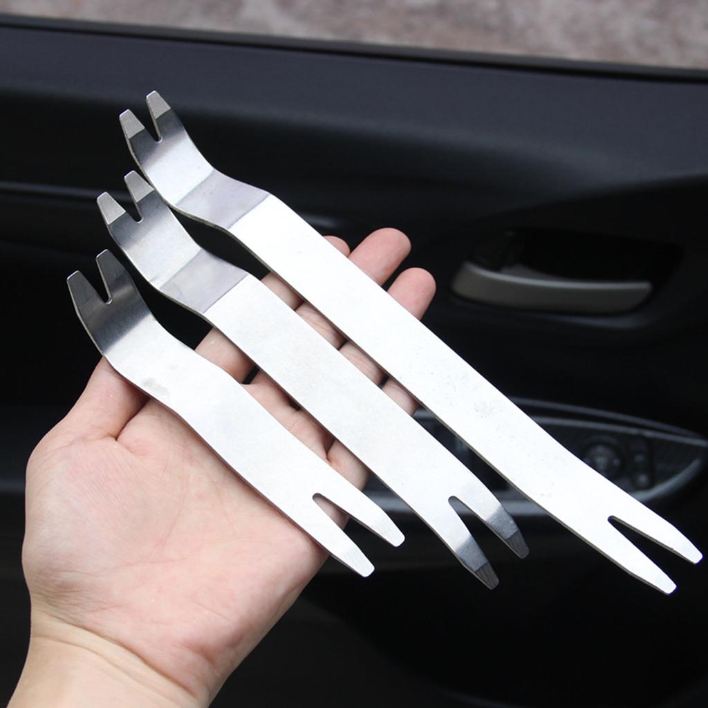 3PCS Auto Trim Removal Tool Kit No Scratch Pry Tool Kit for Car Door Clip Panel & Audio Dashboard Dismantle