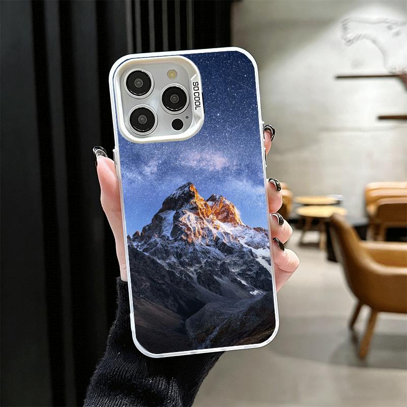 Мягкий чехол для телефона с изображением горного пейзажа для iPhone 15 16 17 Pro Max 17Air 16E 14 Plus 13 12 Mini Ударопрочная задняя крышка