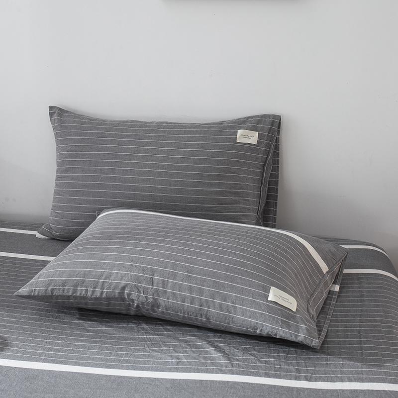 Ins style модная хлопковая однотонная трикотажная моющаяся наволочка 2 шт сдержанная простая дышащая приятная для кожи