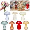 New Hydroponic Flower Bottle Transparent Glass Glass Vase Mushroom Aromatherapy Bottle Flower