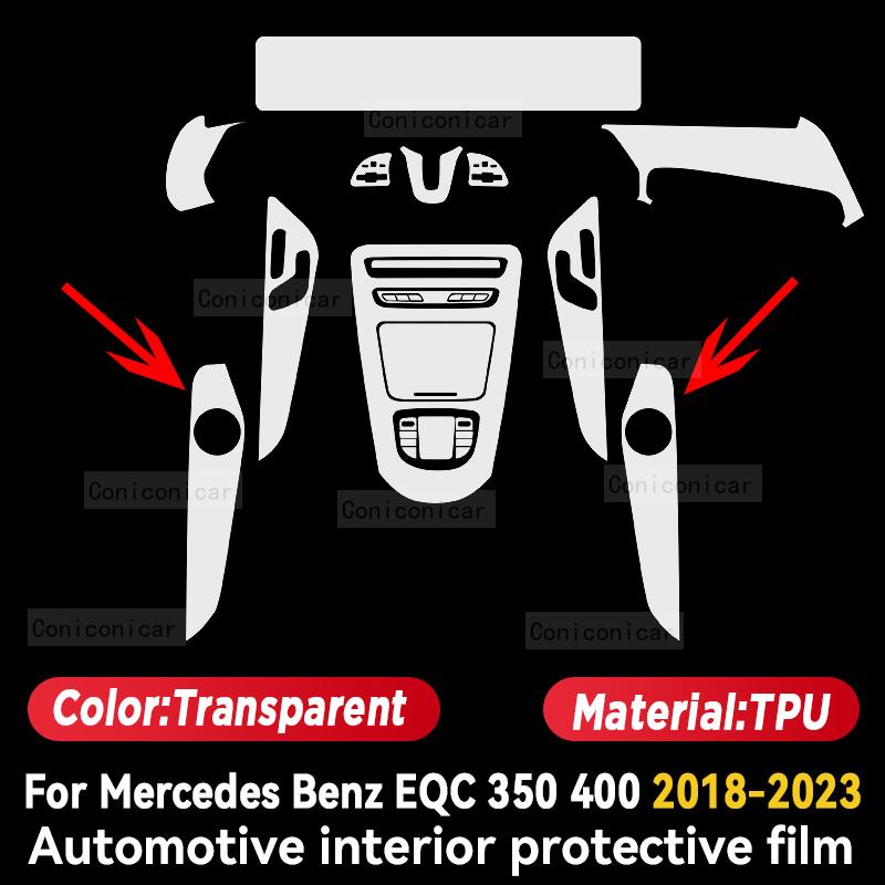 For Mercedes Benz EQC 350 400 2018- Gearbox Panel Dashboard Navigation Automotive Interior Protective Film Anti-Scratch