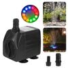 Water Pump with Power Cord Waterproof Submersible Fountain with 12 LED Light