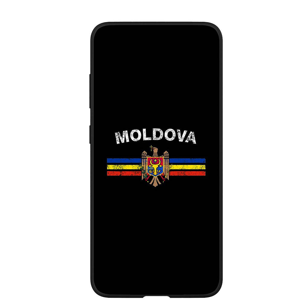 Чехол для телефона Samsung Galaxy S24 S23 iPhone 16 15 14 Xiaomi Redmi Note 13 12 11 8 Plus 10 9 Pro Max X XR 13C 12C A15 OPPO Huawei Чехол с флагом Молдовы