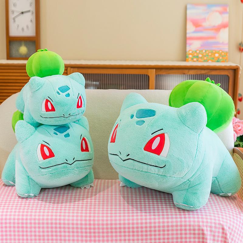 30-60cm Soft Bulbasaur Plush Toys Big Green Bulbasaur Doll Home Decor Cushion Cartoon Bulbasaur Pillow Birthday Gifts