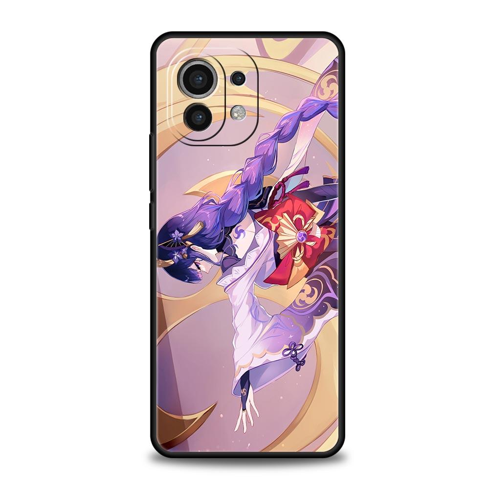 Для Xiaomi Mi 13 12T 12 Lite 11 10T 11X 11T Pro 9T чехол для телефона Genshin Impact Raiden shogun Poco X3 NFC X4 F3 F4 M3 M4 5G чехол