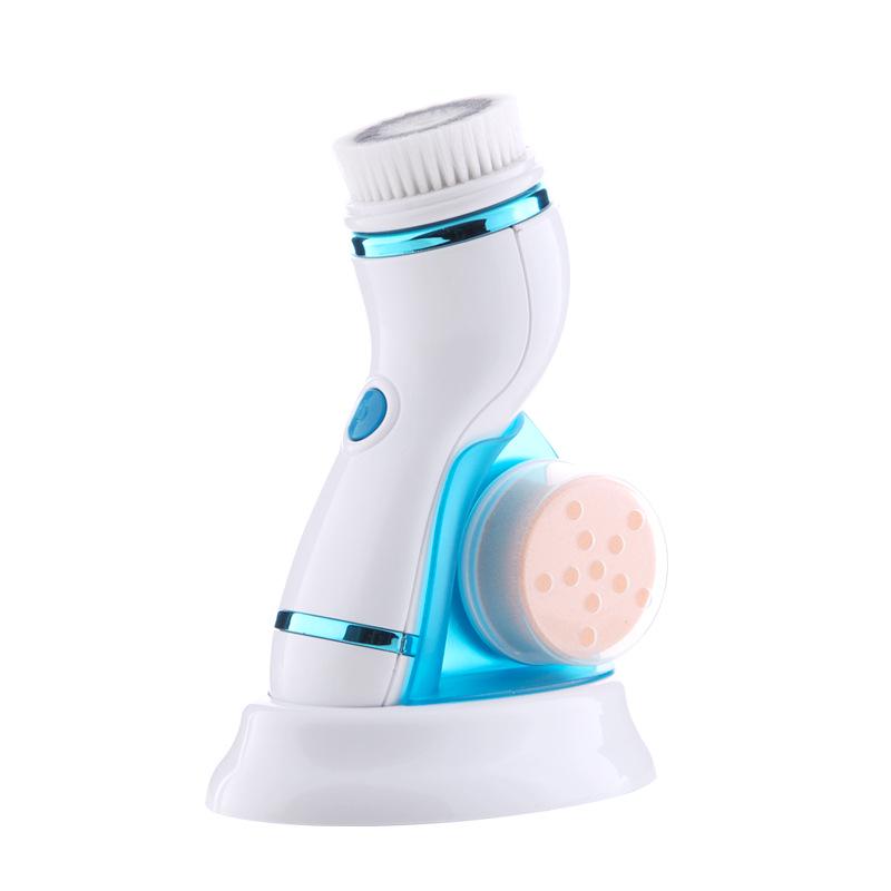 4-in-1 Electric Waterproof Facial Cleansing Brush for Deep Cleaning & Blackhead Removal