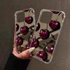 Милый Чехол Для Телефона С Рисунком Вишни Для Samsung Galaxy S25 S24 S23 S22 S21 Ultra Plus FE A06 A14 A23 A36 A52 A55 Зеркальная Крышка
