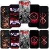 Для Samsung Galaxy S24 S23 iPhone 16 15 14 Xiaomi Redmi Note 13 12 11 10 8 Plus 9 Pro Max X XR 14CЧехол для iPhone Berserk Guts Cartoon OPPO Huawei Cover