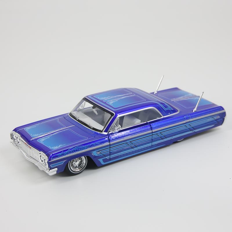 AABHC1 1:26 Симуляция Chevrolet Impala SS 1964 года, литая модель автомобиля, ornament с открывающимися дверями и капотом
