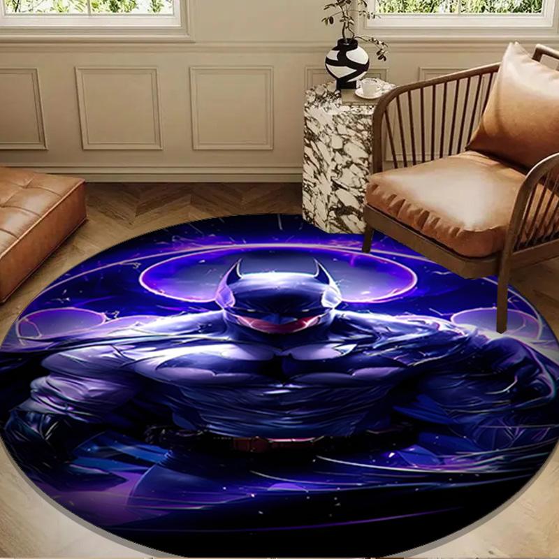 Bat In Colorful Artwork Round Rug for Livingroom,Bedroom, Palyroom, Chair Rug, Area rug, Circle Carpet, Large Size Decor Fan Christmas gift