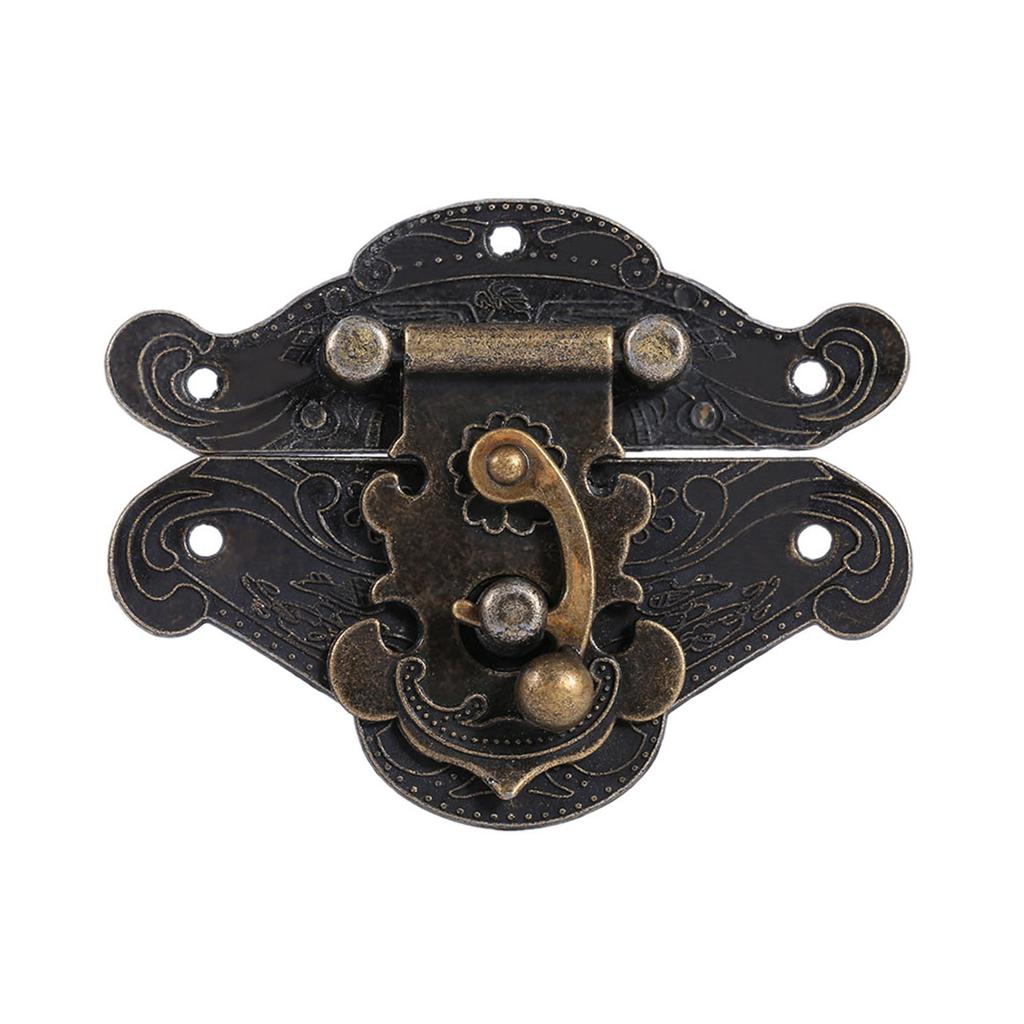 Antique Retro Vintage Decorative Latch Hasp Pad Chest Lock Plate For Wooden Jewelry Box M