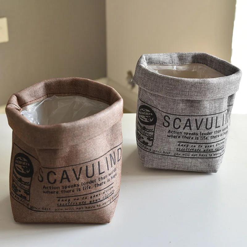 Nordic Cotton and Linen Art Storage Small Box Разное Разное Закуски Отделочные коробки Ткань Цветочные горшки Товары для дома и сада