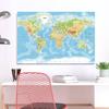 Художественный постер с картой мира, топографическая карта мира, английская карта для классной комнаты, гостиной, общежития, декор, подарок, дорожные принадлежности
