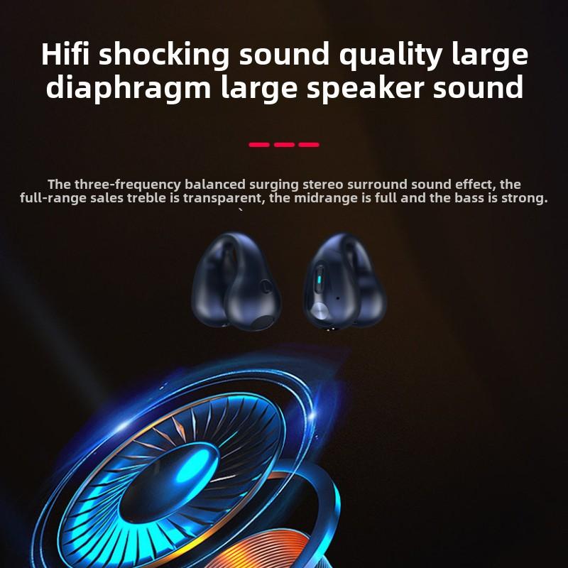 Новые беспроводные наушники Bluetooth TWS с костной проводимостью, мини-цифровой дисплей, высокое качество звука, шумоподавление при движении, Bluetooth