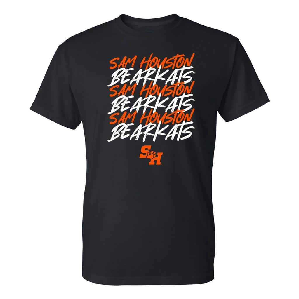 Sam Houston Bearkats Marker Repeat T-Shirt - Black