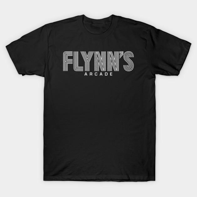 Asian Size Men Print T-shirt Vintage Flynn'S Arcade No-Cut Heat Transfer Print Cotton Tshirt
