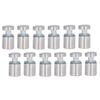 12Pcs Standoff Screw Stainless Steel 19x25mm Wall Mount Advertising Fastener Set Kit