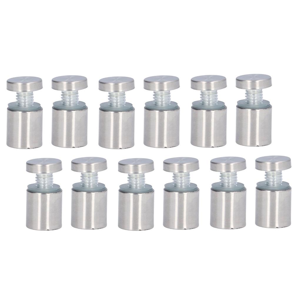 12Pcs Standoff Screw Stainless Steel 19x25mm Wall Mount Advertising Fastener Set Kit