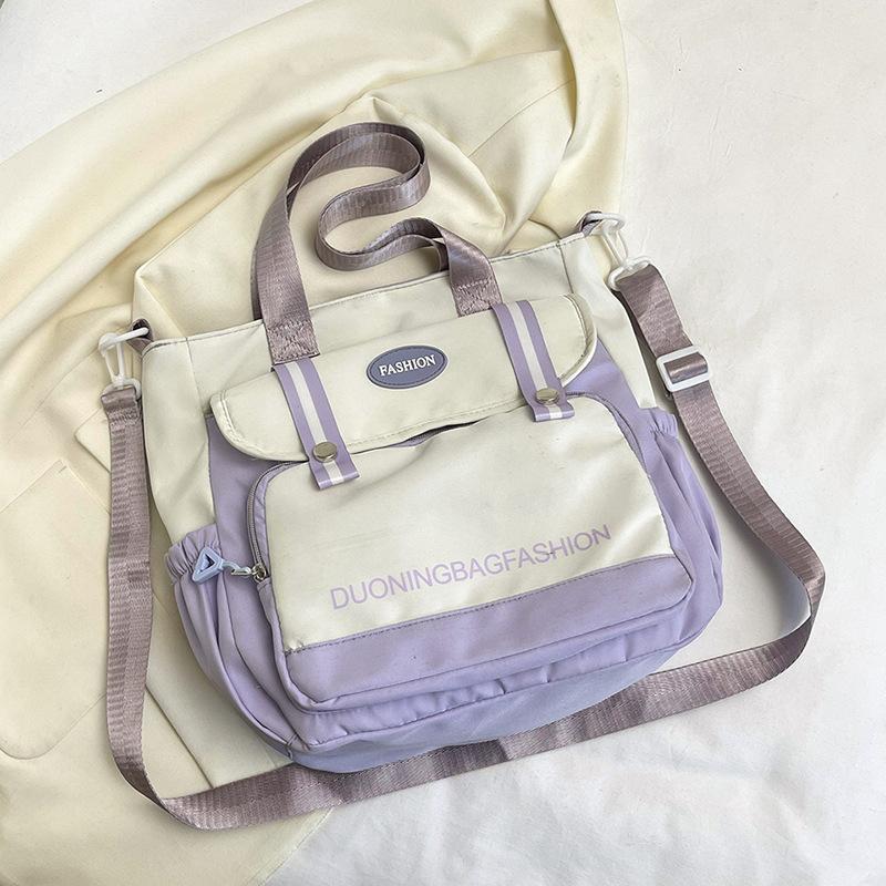 Сумка-тоут Сумка для книг Сумка для занятий Студенческая холщовая сумка Женская на плечо Японская большая вместимость красивая сумка для репетиторства Сумка через плечо