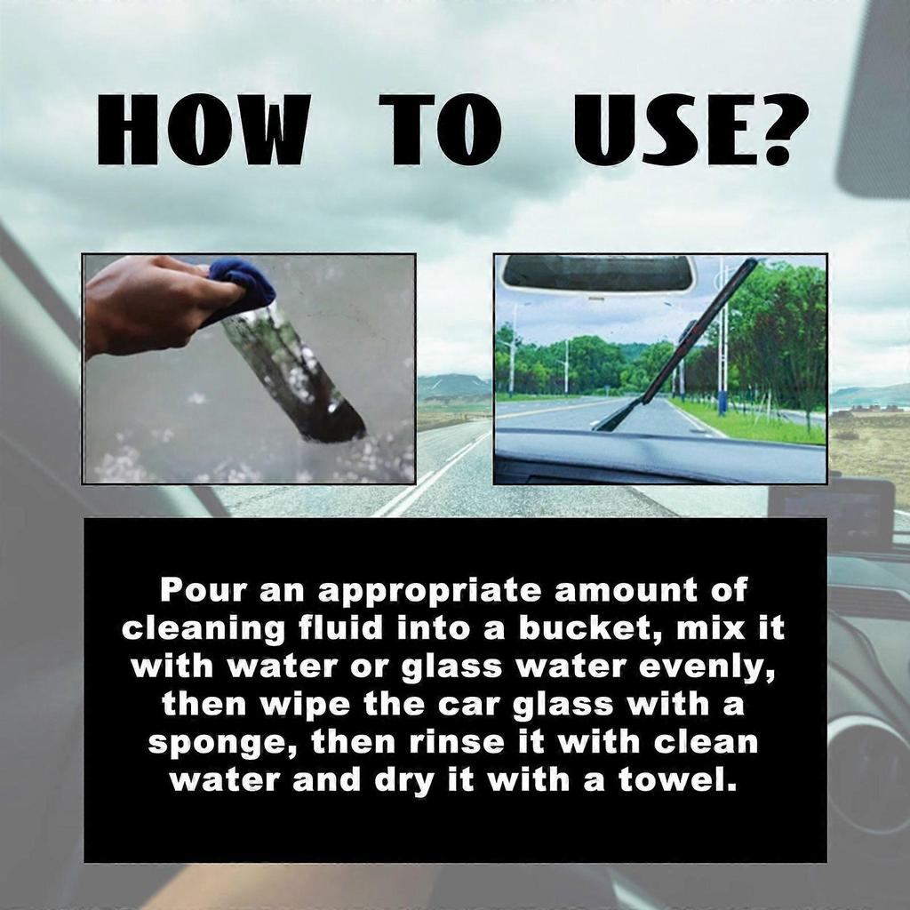 Automotive Glass Oil Film Cleaning Liquid, Automotive Windshield Decontamination Cleaning Multi-Purpose Cleaner