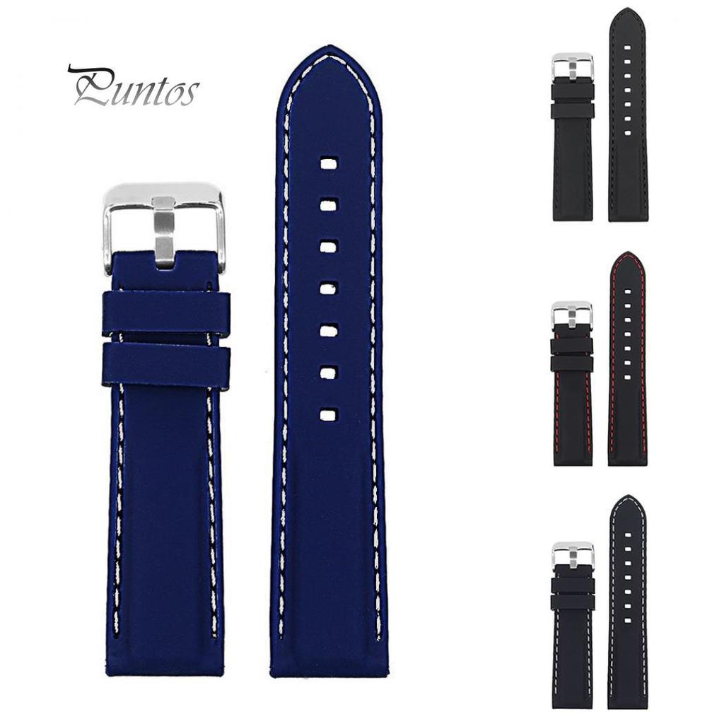Fashion Soft Silicone Watch Strap Band Buckle Watchband Replacement Wristband
