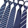 Men's Korean Style Zipper Striped No-Tie Professional Wedding Tie