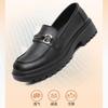 Women's Shoes Spring New Platform Women's Black Thick Heel Single Shoes Jk Princess Small Leather Shoes