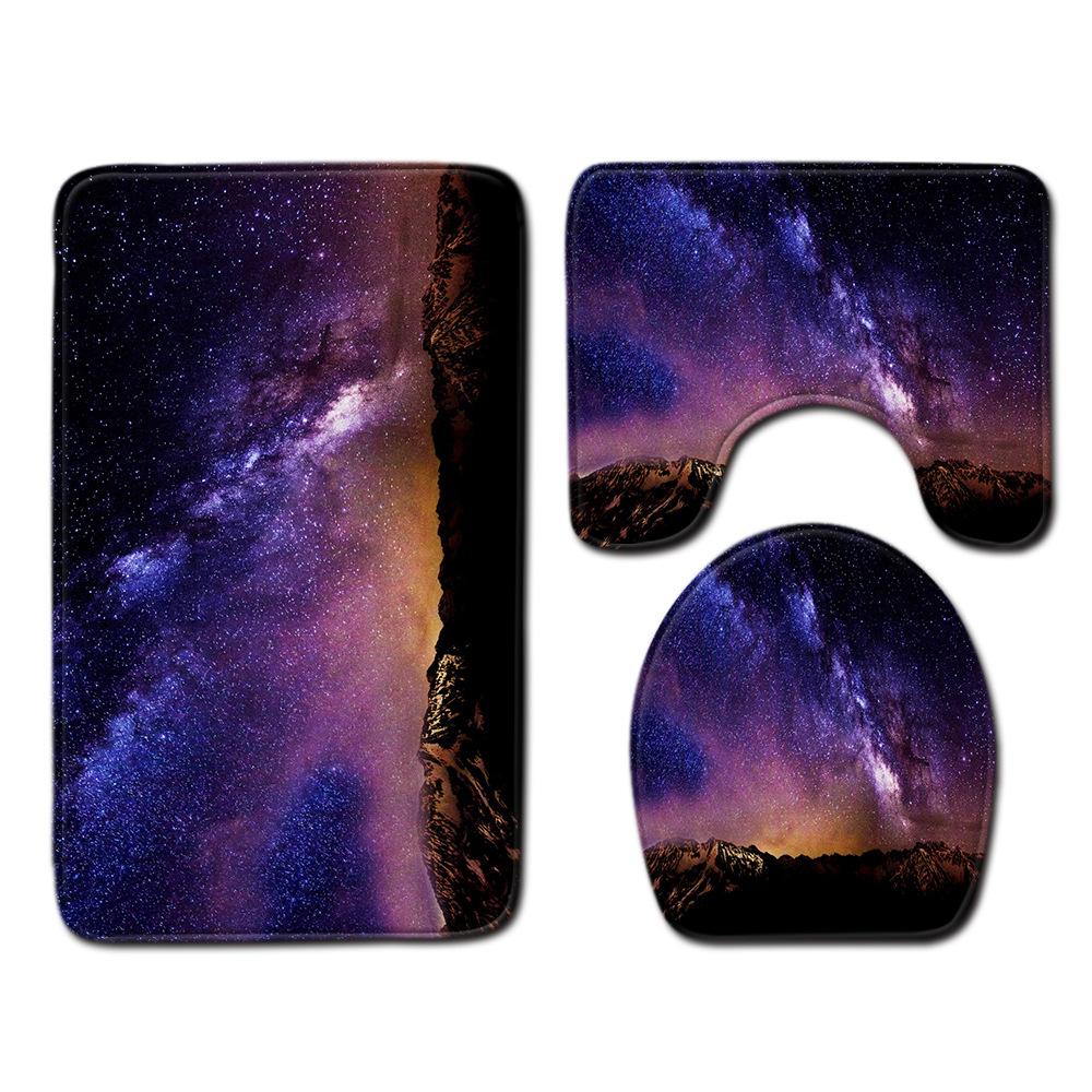 Star Bathroom Floor Mat Toilet Three-Piece Set