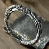 Fashionable High Floating Double Dragon Head Retro Opening Domineering Dragon Bracelet Fashionable