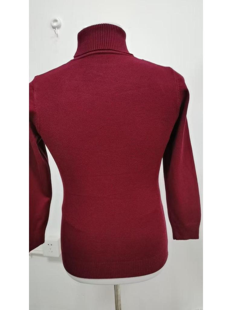 Мужской облегающий свитер с высоким воротом 2024 года для трансграничной торговли, тепло на осень/зиму.