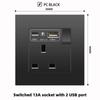 Universal 13A Type-C Quick Charge 5-pin Socket Uk Wall Electrical Outlet with USB Charger White Smart Double Power Socket Plug