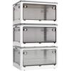 X XUNTAO Foldable Storage Boxes with Lids, Stackable, Accessible from Any Direction, Set of 3, Storage Cases for Clothes, Bedding, and Small Items, Fo