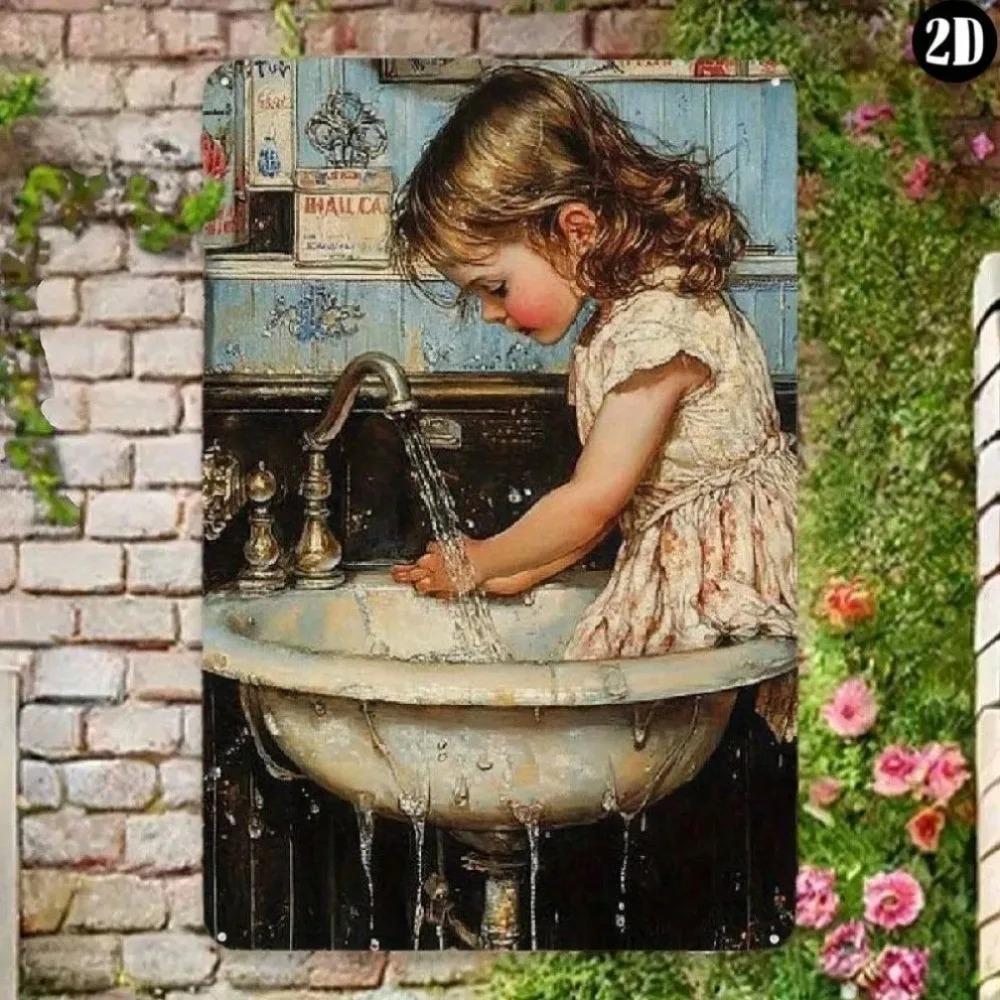 Ретро-металлический знак AIMEILI для декора кухни, юмор о здоровье, настенное искусство, винтажный подарок для ванной