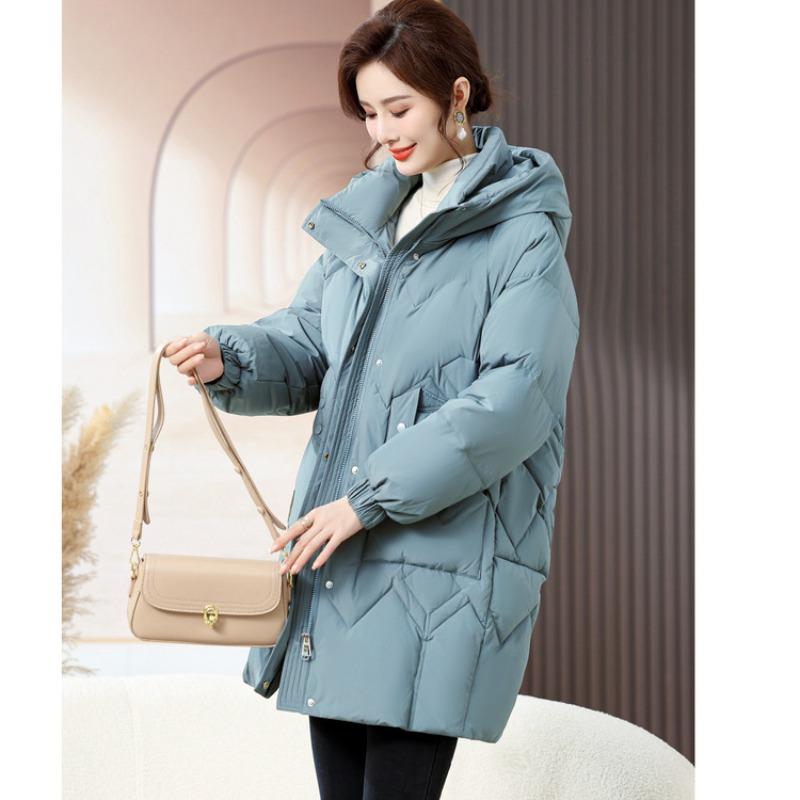 Пуховик женский зимний новый для женщин среднего и пожилого возраста, утолщенный средней длины, теплый пуховик из белого утиного пуха