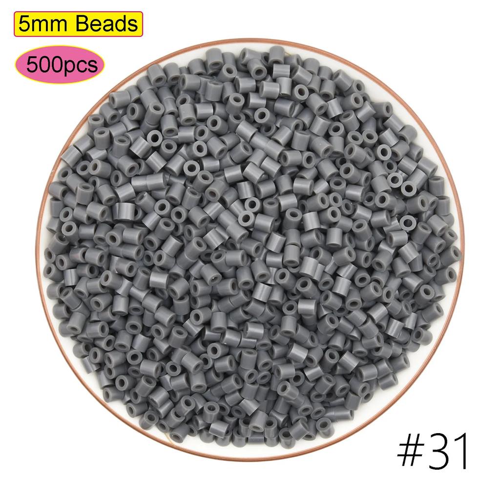 5 мм 500 шт. черный, белый, серый, синий, зеленый, фиолетовый, бусины Hama для детей, железный предохранитель, бусины Perler, головоломка «сделай сам», пиксель-арт, подарок, детская игрушка