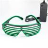 Shutter El Wire Neon Rave Glasses Light Up Flashing LED Sunglasses Voice Activated for Graduation Thanksgiving Parties