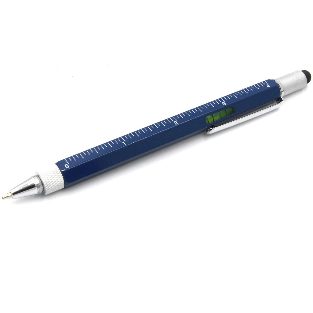 6-in-1 Multi-functional Tool Pen: Touchscreen Stylus, Double-ended Screwdriver, Ruler, Metal Ballpoint