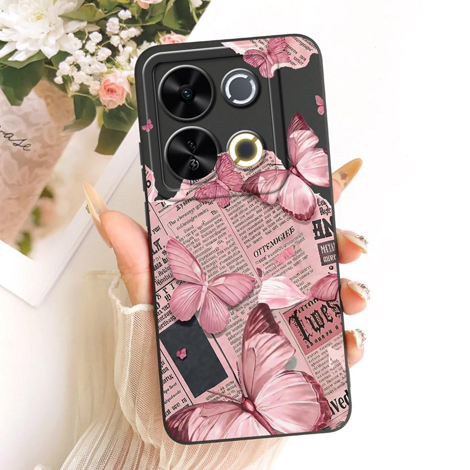 For ITEL P65 Cute Cat Flower Cartoon Phone Case For Itel P671L ItelP65 Shockproof Soft Silicone Covers Bumpers