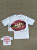 2000sStyle TShirt With Lips PrintCasual Unisex ShortSleeved Retro Streetwear Y2k Grunge Style Trendy Top