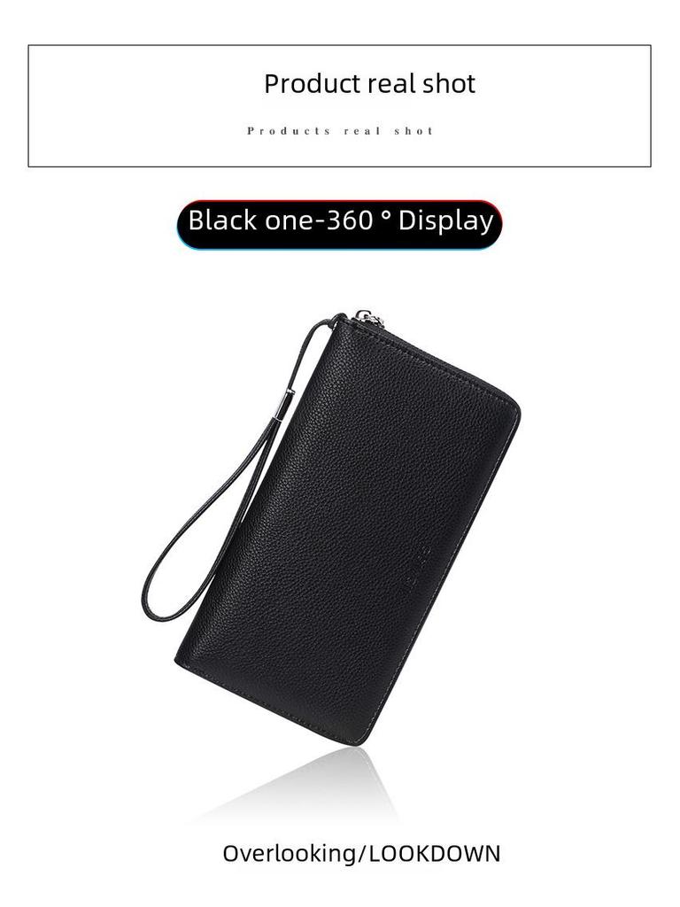 Женский кошелек из искусственной кожи с защитой от кражи RFID, большой вместимости, длинный и стильный, с несколькими отделениями для карт.